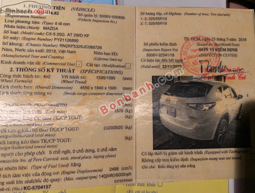 Ban Xe O To Mazda Cx5 2 5g At 2w 2018 Gia 850 Triệu 3259874